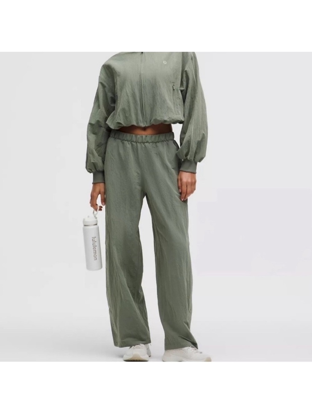 Lululemon Crinkle Nylon Mid-Rise Track Pant Wordmark